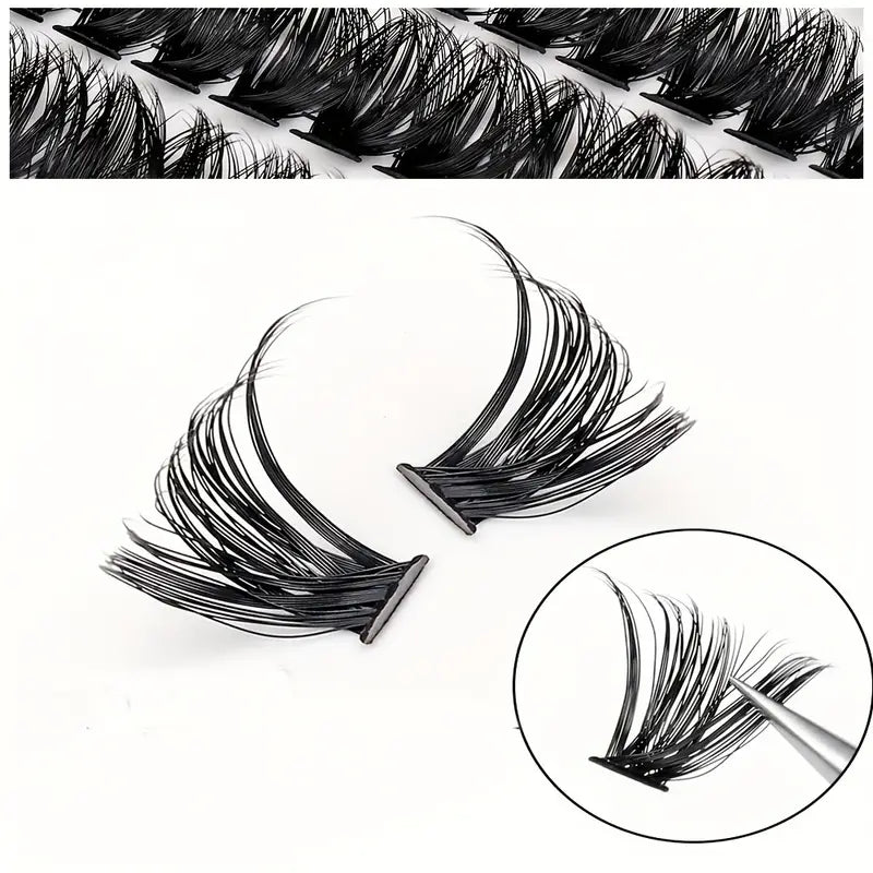 Eye-Catching AMSDCN 280pcs 60D/80D Faux Mink Eyelash Extensions - Easy to Apply & Reusable - Variety of Appealing Styles & Lengths, with D Curling for Beginners