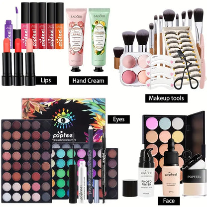 Coffret de maquillage de luxe tout-en-un – Parfait pour toutes les occasions – Couleurs vives pour des looks époustouflants – Cadeau surprise idéal pour la fête des mères et le festival 