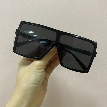 Oversized Square Frame Fashion Sunglasses For Women Men Y2K Solid Glasses Casual Photo Prop For Party Beach