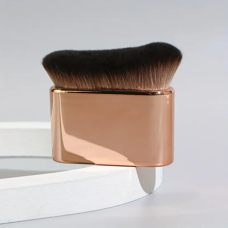 Kabuki Foundation Brush, Wave Top Powder Makeup Brush, Premium Quality Synthetic Dense Bristles Face Make Up Tool For Blending Liquid Cream Foundation Or Flawless Powder Cosmetics