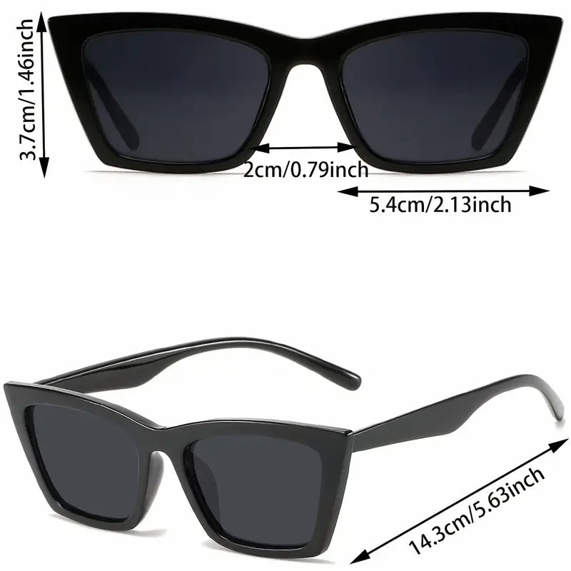 Y2K Cat Eye Sunglasses For Women Men Punk Fashion Anti Glare Sun Shades For Beach Party Travel