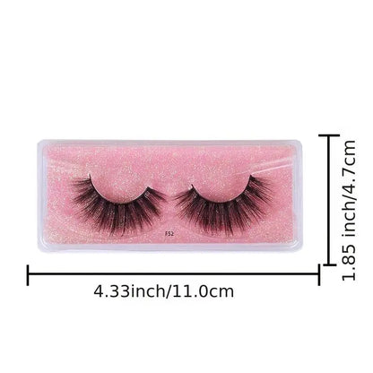 50 pairs Fluffy 3D Mink Lashes - Natural Look False Eyelashes for a Thick and Voluminous Look - Perfect Valentine's Day or Birthday Gift for Her