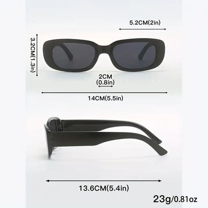 2 Pairs Rectangle Fashion Sunglasses For Women Men Punk Anti Glare Sun Shades For Summer Beach Party