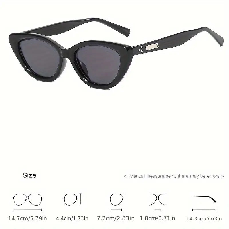 Y2K Cat Eye Sunglasses For Women Men Retro Punk Fashion Anti Glare Sun Shades For Beach Party Club