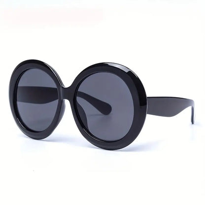 Oversized Round Sunglasses For Women Men Retro Gradient Fashion Anti Glare Sun Shades Props For Beach Party Club