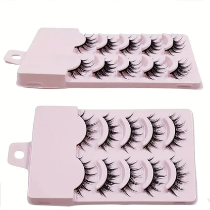 5 Pairs Manga Eyelashes, Japanese Makeup Thick And Natural Eyelash Extensions, Cosplay Anime Eyelashes Makeup Tool