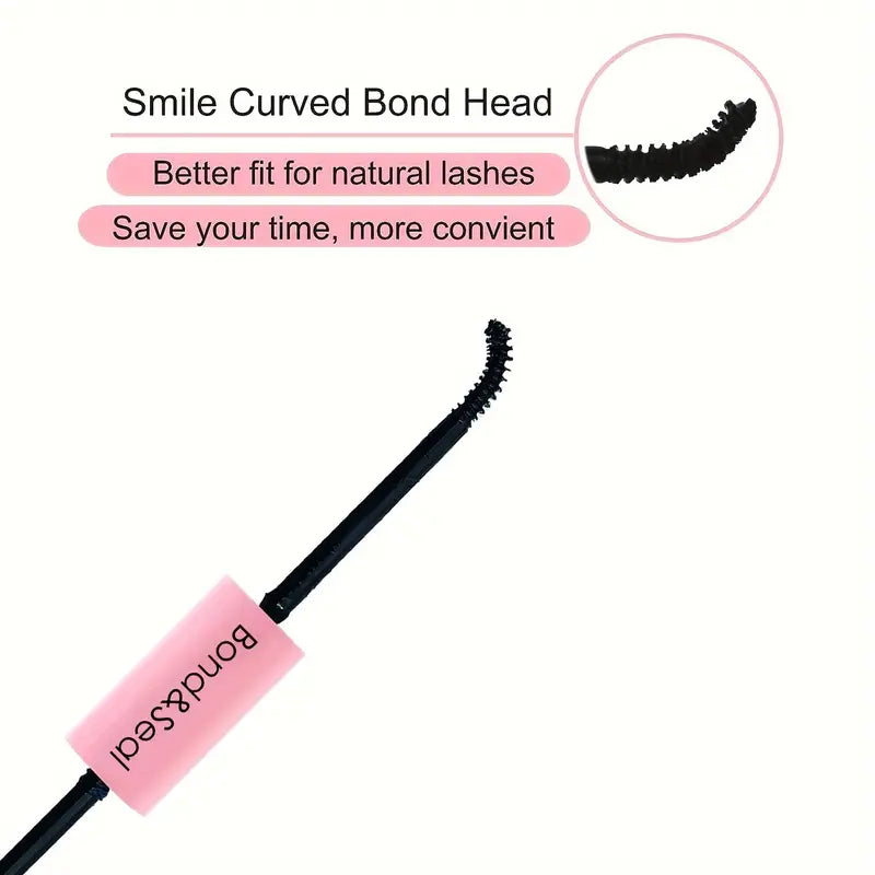 Waterproof & Long-Lasting Eyelash Extension Glue - At-Home DIY Lash Bond, All Skin Types, Sulfate-Free, 48-72 Hour Hold, with Curling Effect