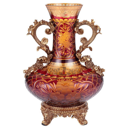 Vase Bronze / Ruby Red / Gold