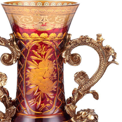 Vase Bronze / Ruby Red / Gold