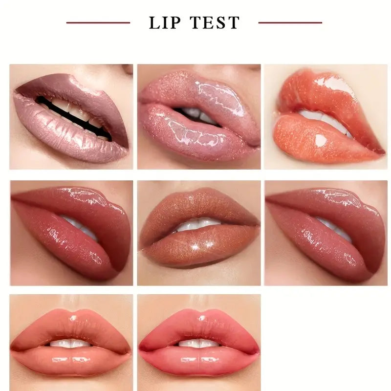 8 Color PVC Lip Gloss Set Box , Soft Velvet Matte Lip Glaze , Smudge Proof Long Lasting Cosmetics For Girls And Women