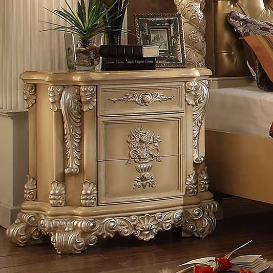 Nightstand in Antique Gold