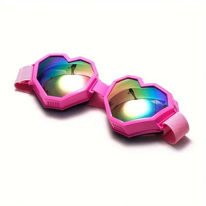 Oversized Heart Shaped Goggles Sports Outdoor Fashion Mirrored Sunglasses For Skiing Hiking Travel