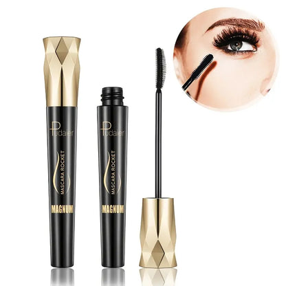 Mascara allongeant Pudaier 4D – imperméable, résistant aux taches et épaississant – greffé avec une brosse épaisse bouclée pour des cils volumisés et durables 