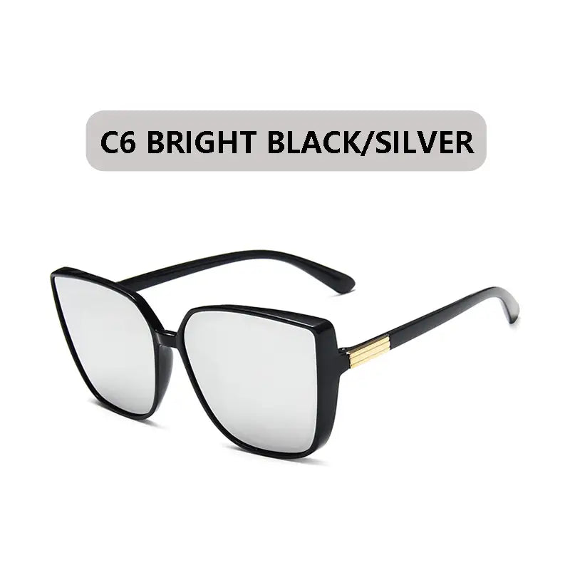 Fashionable Oversized Square Cat Eye Sunglasses for Women, Lightweight Plastic Frame, Gradient Lenses, Perfect for Hiking and Outdoor Activities