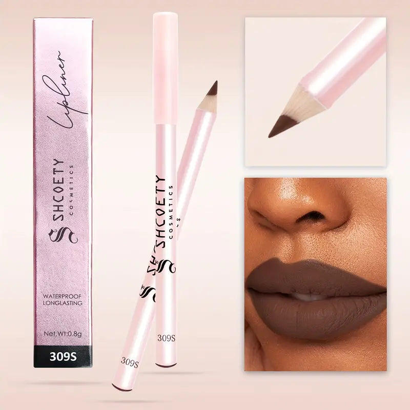 Waterproof Matte Brown Lip Liner: Long-lasting, Easy-to-Color Pencil for All Skin Types – Perfect for Lip Definition & Retouching