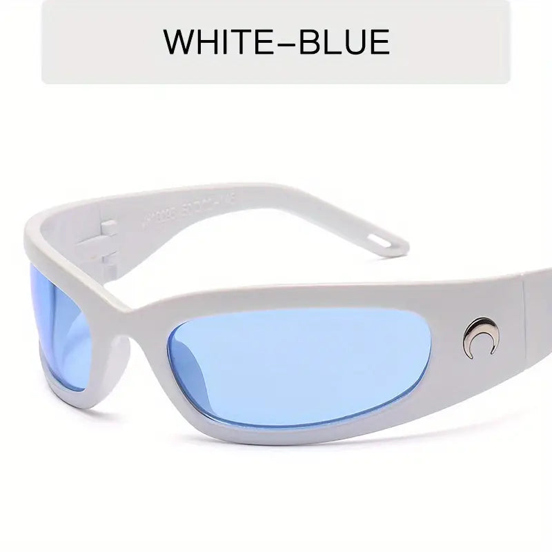 Wrap Around Sunglasses For Women Men Y2K Oval Frame Glasses Sports Cycling Eyewear UV400