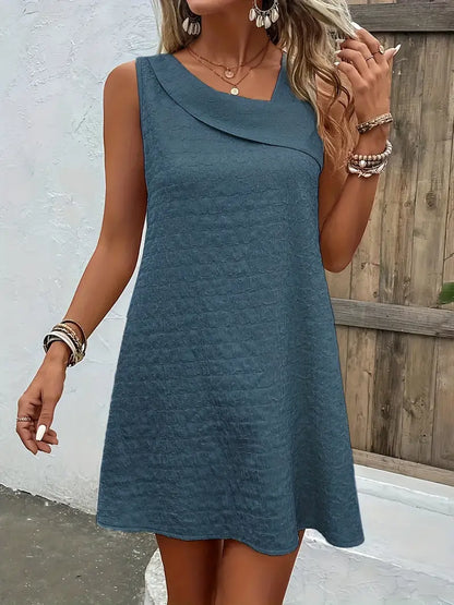 Loose Mini Tank Dress, Sleeveless Casual Dress For Summer & Spring, Women's Clothing