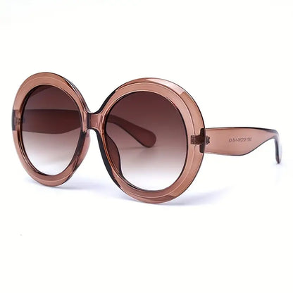 Oversized Round Sunglasses For Women Men Retro Gradient Fashion Anti Glare Sun Shades Props For Beach Party Club