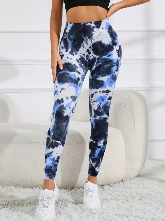 Pantalons serrés d'entraînement de Yoga Tie Dye, Leggings de sport de Fitness Sexy de levage de fesses maigres, vêtements de sport pour femmes 