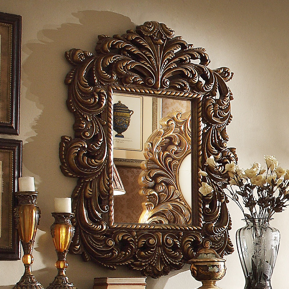 Bedroom Mirror Met Ant Gold & Perfect Brown