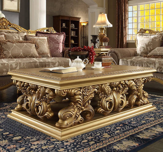 Coffee Table in Metallic Bright Gold