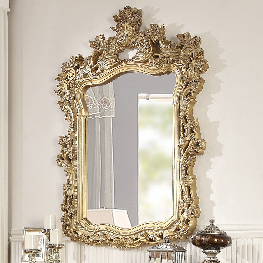 Bedroom Mirror Metallic Bright Gold