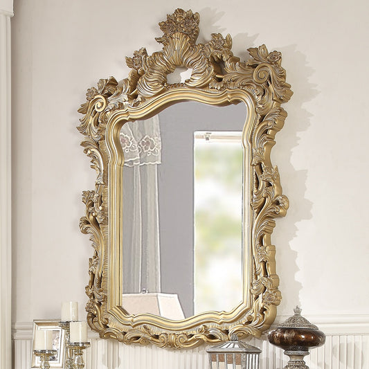 Bedroom Mirror Metallic Bright Gold