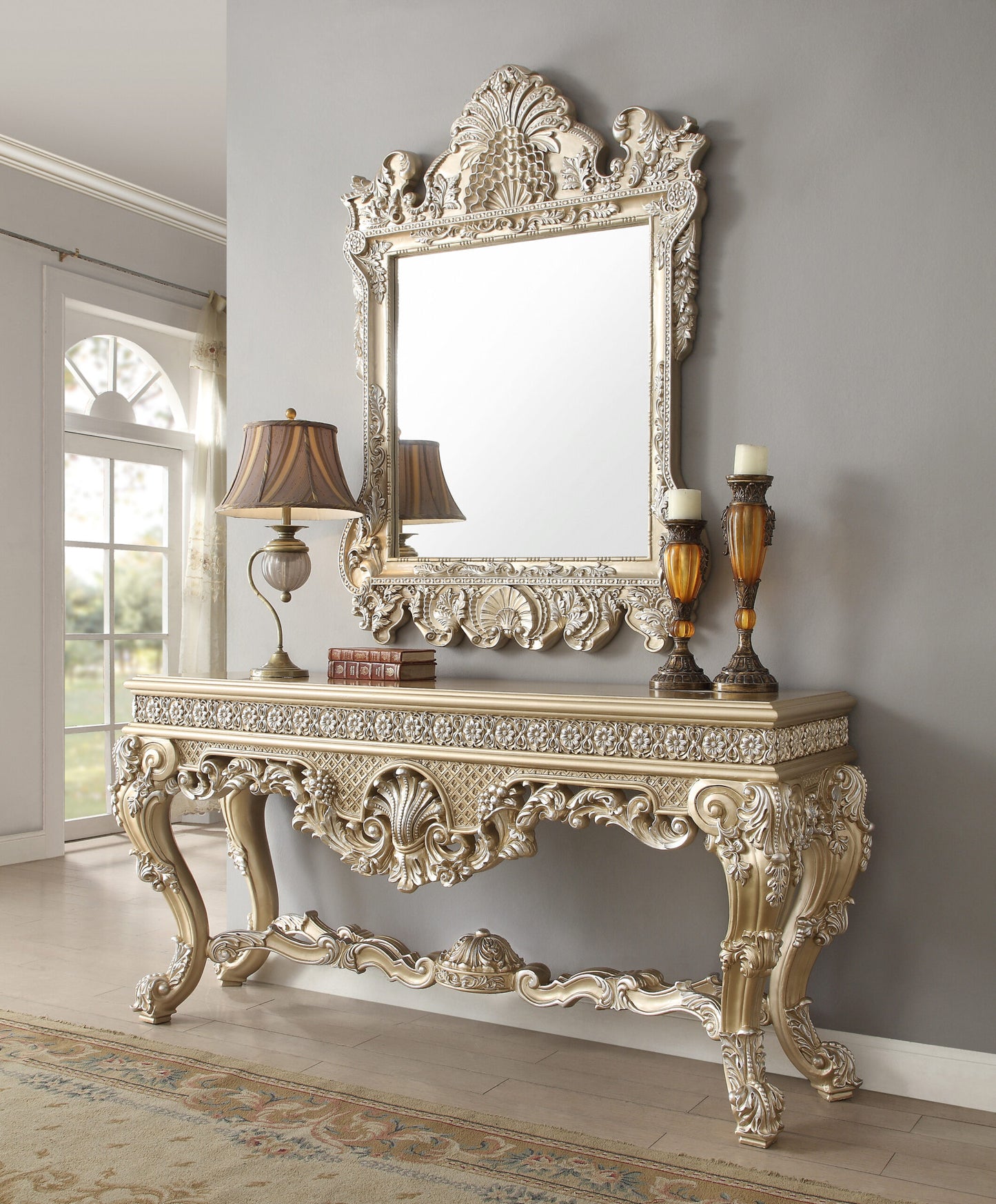 Console Table in Belle Silver