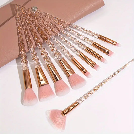 10pcs Unicorn Makeup Brushes Sets With Bag Foundation Powder Cosmetic Blush Eyeshadow Women Beauty Glitter Make Up Brush Tools