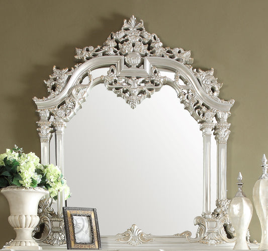 Bedroom Mirror Metallic Silver with gold highlights