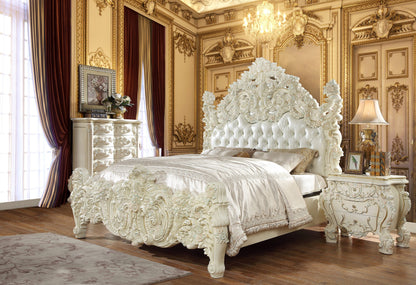 California King Bed in Ivory