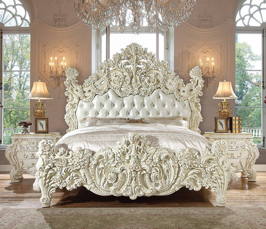 Eastern King Bed White Gloss