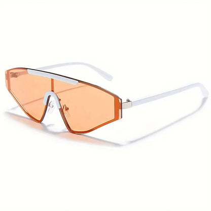 Y2K One-piece Sunglasses For Women Tinted Lens Fashion Anti Glare Sun Shades For Vacation Beach Party