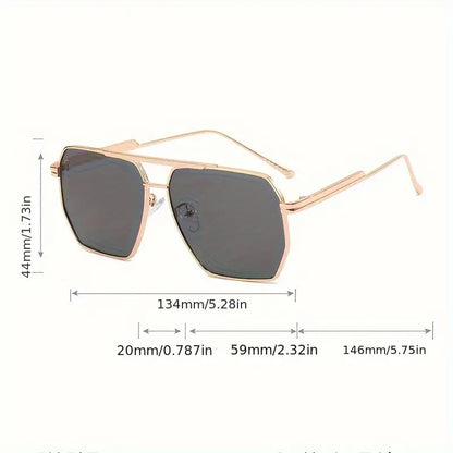 Large Aviator Sunglasses For Women Men Retro Fashion Mirrored Anti Glare Sun Shades For Driving Beach Party