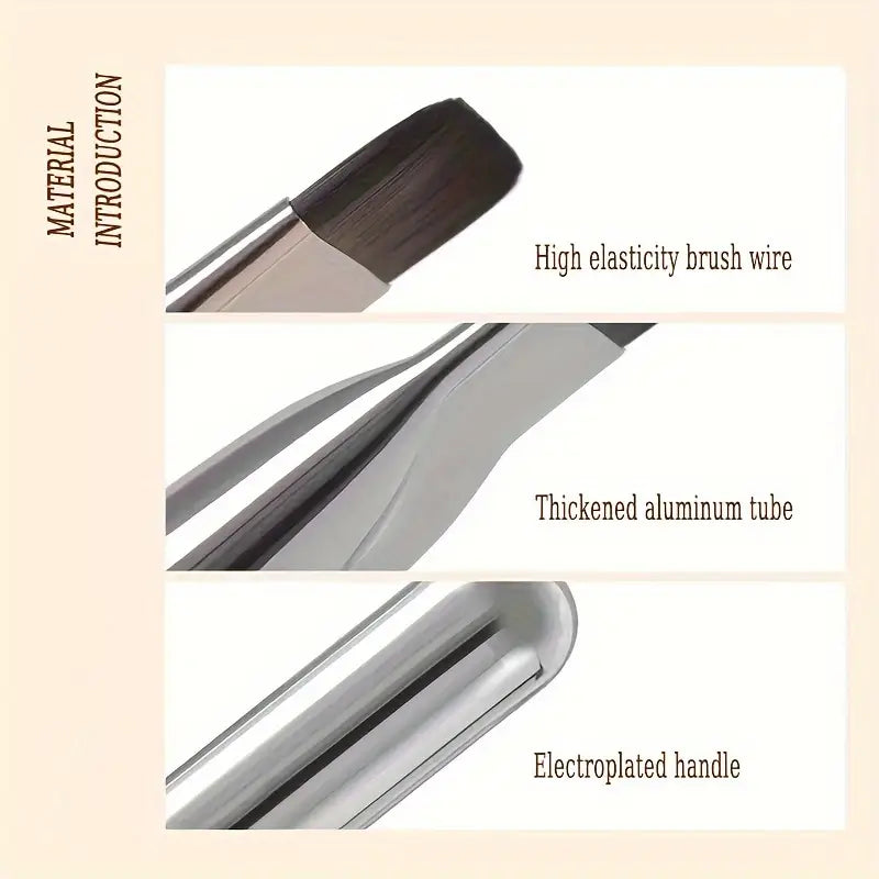 1pc Lightweight Ultra-thin Foundation Brush, Face Contour Brush, Flat Contour Brush, Blending Cream Brush For Daily Makeup