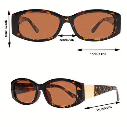 Retro Rectangle Sunglasses For Women Men Vintage Punk Fashion Anti Glare Sun Shades For Party Beach Travel