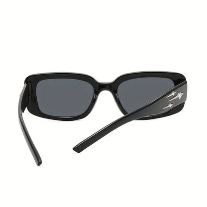 Y2K Rectangle Fashion Sunglasses For Women Men Shooing Star Decor Sun Shades For Beach Party Club