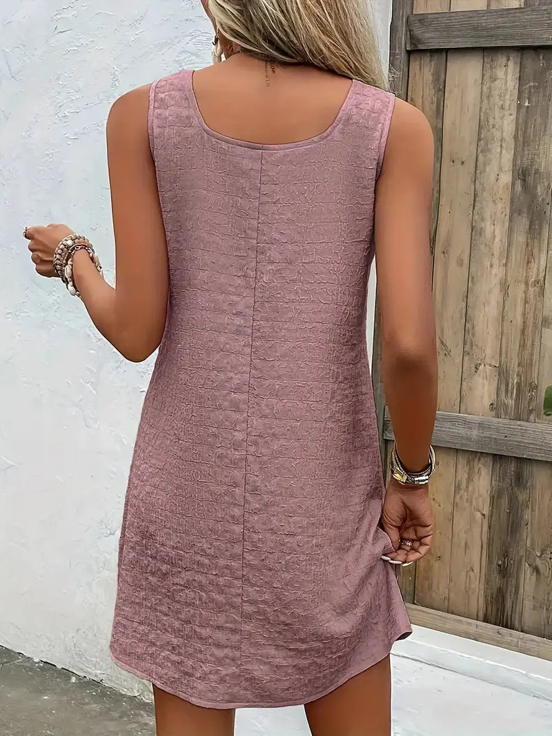 Loose Mini Tank Dress, Sleeveless Casual Dress For Summer & Spring, Women's Clothing