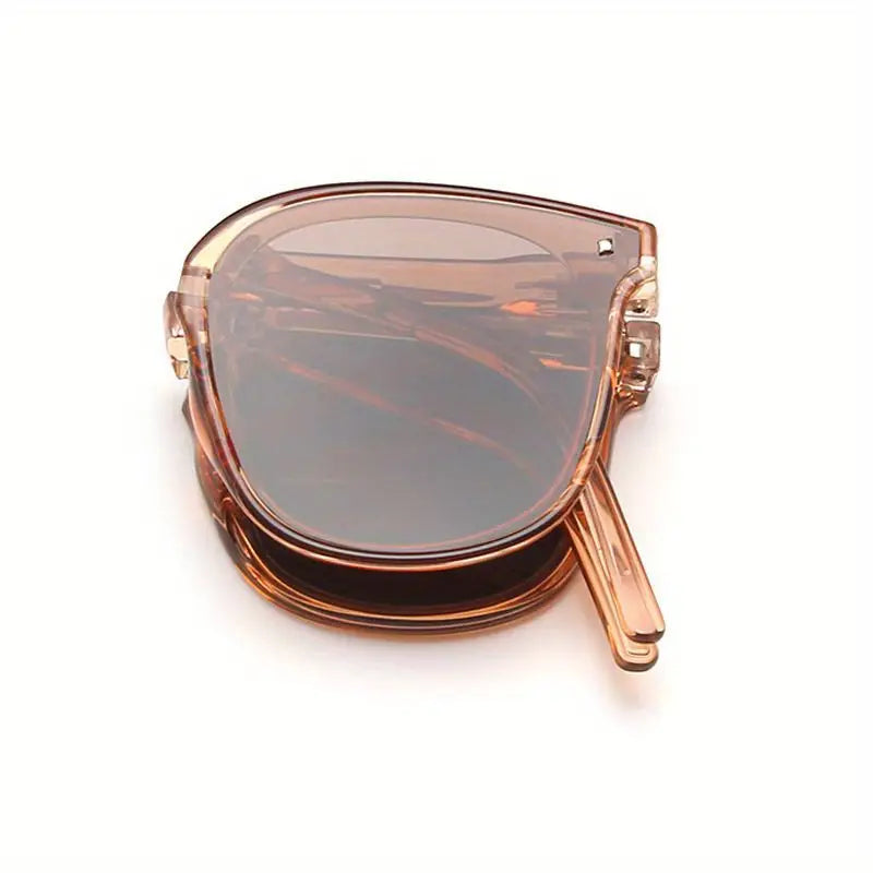 Lunettes de soleil polarisées pliables unisexes élégantes – Monture carrée avec décor de rivets, style sportif pour la pêche et les activités de plein air, lunettes légères et décontractées 