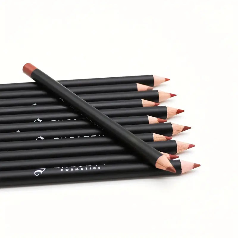 12pcs Multi-color Lip Liner Set, Waterproof, Sweat Proof, Long Lasting And Natural Look Lip Liner Crayon