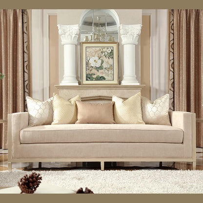 Loveseat in Beige Chenille