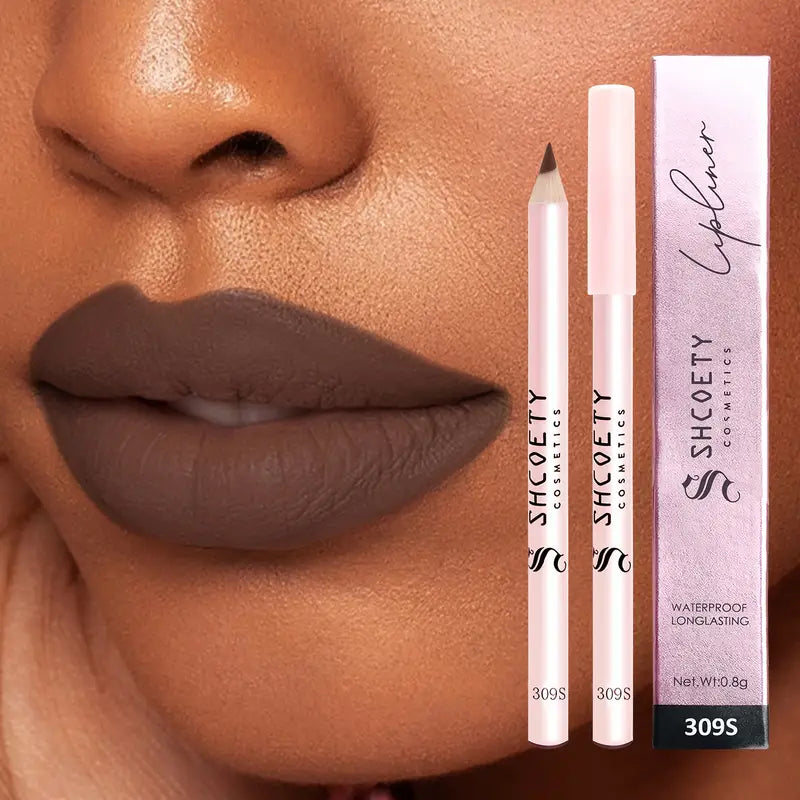 Waterproof Matte Brown Lip Liner: Long-lasting, Easy-to-Color Pencil for All Skin Types – Perfect for Lip Definition & Retouching