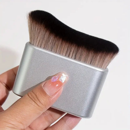 Kabuki Foundation Brush, Wave Top Powder Makeup Brush, Premium Quality Synthetic Dense Bristles Face Make Up Tool For Blending Liquid Cream Foundation Or Flawless Powder Cosmetics