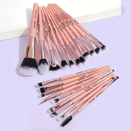 Unscented All-in-One 20-Piece Professional Makeup Brush Set: Perfect for Foundation, Blush, Eyeshadow - Nylon Bristles, ABS Rod, Ideal for Travel and Suitable for All Skin Types