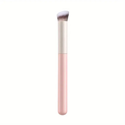 Pinceau anti-cernes rose sous les yeux, mini pinceau coudé à dessus plat Kabuki pour contour du nez, pour dissimuler, mélange, réglage, polissage avec poudre, crème liquide, cosmétique Pro, petits pinceaux pour fond de teint, 270, 1 pièce 