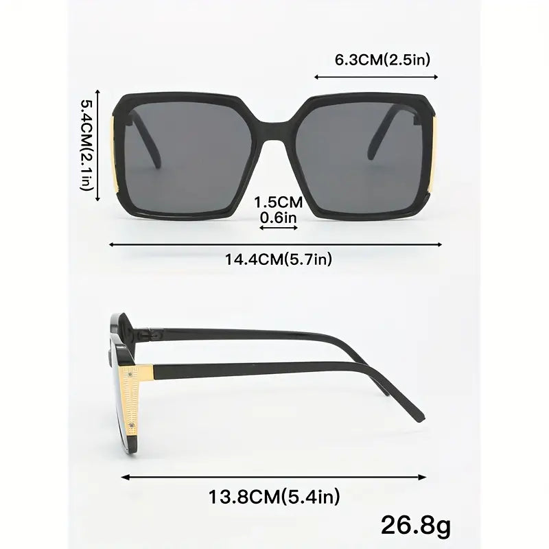 Square Fashion Sunglasses For Women Luxury Brand Designer Anti Glare Sun Shades For Vacation Beach Travel