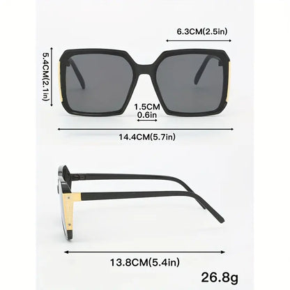 Square Fashion Sunglasses For Women Luxury Brand Designer Anti Glare Sun Shades For Vacation Beach Travel