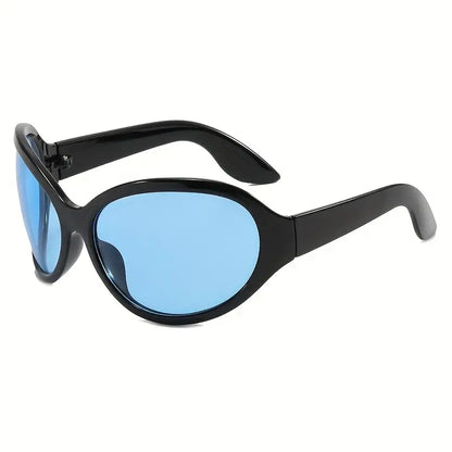 Y2K Wrap Around Fashion Sunglasses For Women Men Oversized Hiphop Tinted Glasses For Cycling Fishing Beach Party Club