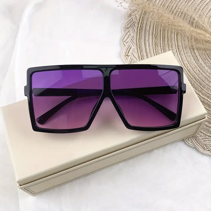 Oversized Square Frame Fashion Sunglasses For Women Men Y2K Solid Glasses Casual Photo Prop For Party Beach