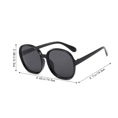 Round Oversized Frame Sunglasses Gradient Lens Women Sunshade Eyewear Outdoor Driving Fishing Eyeglasses